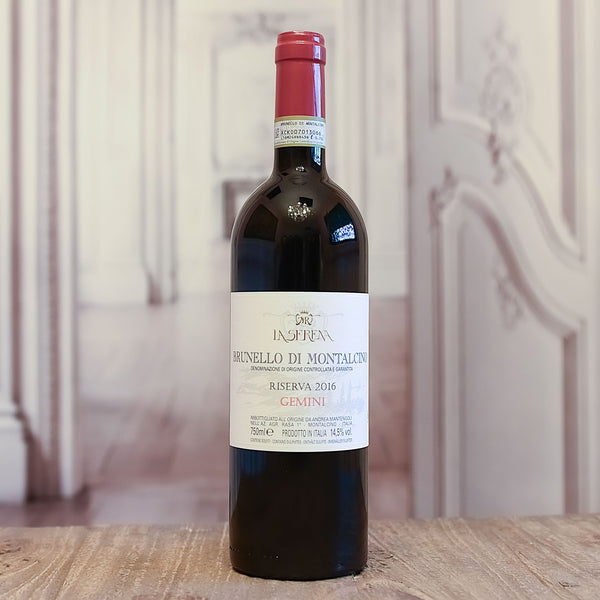 La Serena, "Gemini" Brunello di Montalcino Riserva 2016